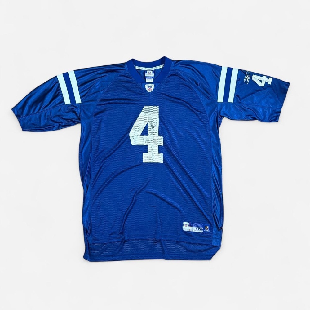 Reebok Indianapolis Colts Vinatieri #4 NFL Equipment Jersey Blue Size XXL